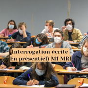 interrogation écrite (En présentiel) M1 MRI
