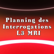 Planning des interrogations L3 MRI